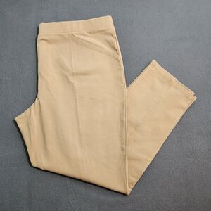 Susan Graver Weekend Women XL Tan Warm Taupe Pull On Premium Slim Leg Pants